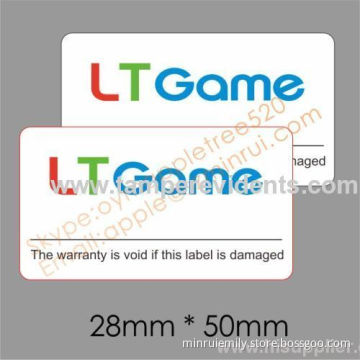 Self Adhesive Anti-tampering Sticker,warranty Fragile Void Stickers,ultra Destructible Vinyl Labels China 